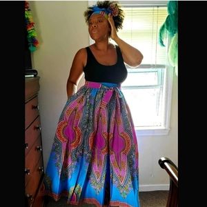 Ethnic African long maxi skirt